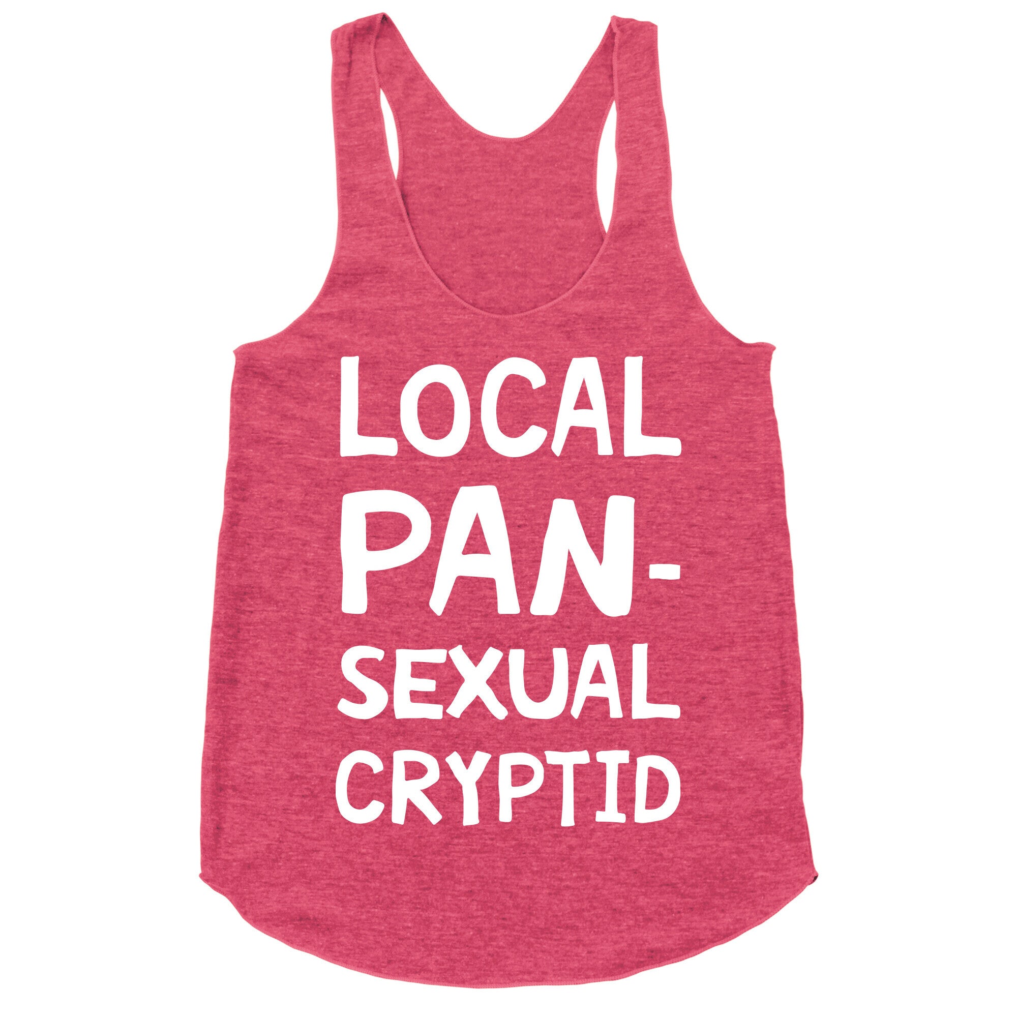 Local Pansexual Cryptid Racerback Tank